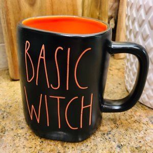 Rae Dunn 2020 Halloween Basic Witch mug with orange interior